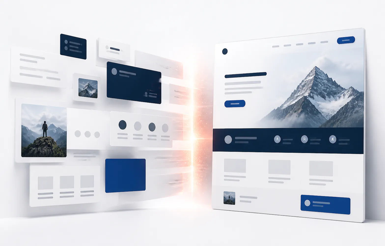 A premium website structure created without coding