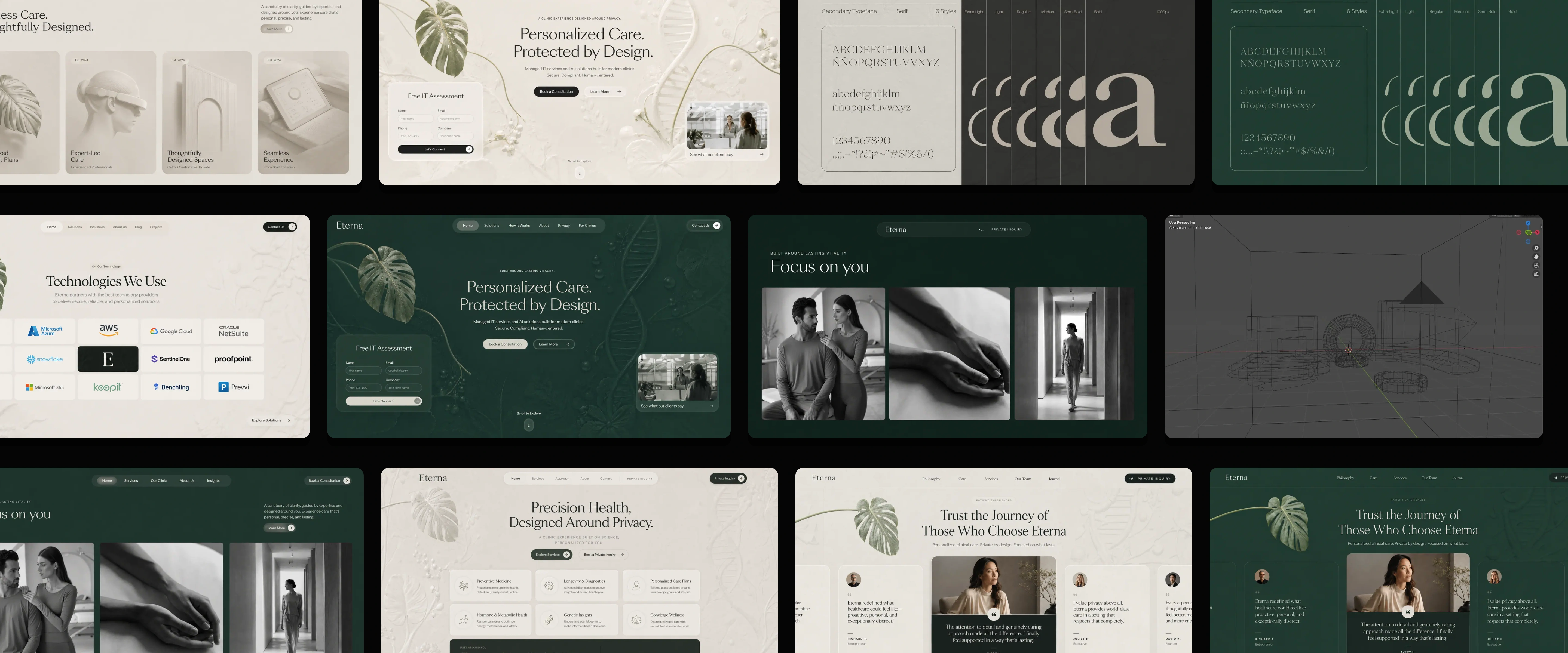 Eterna Health initial concept layout