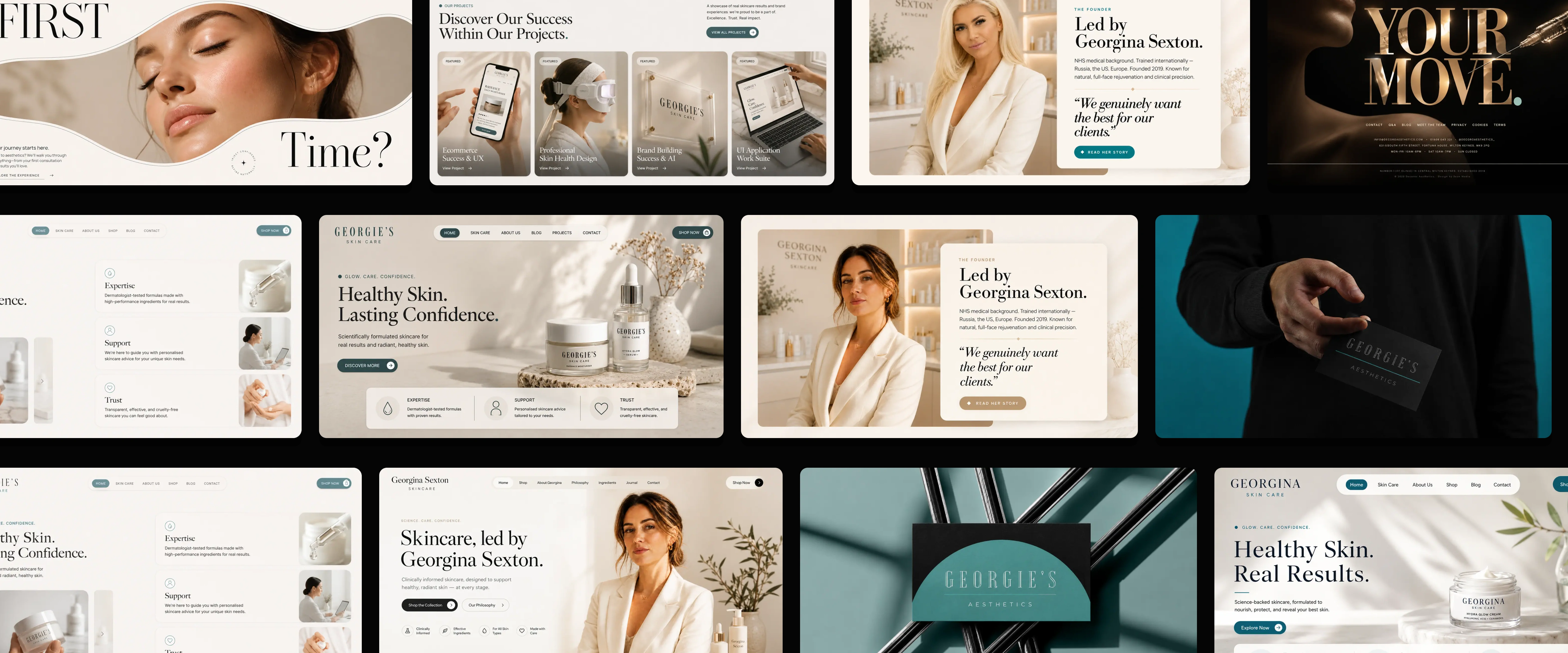 Georgie's Aesthetics initial concept layout